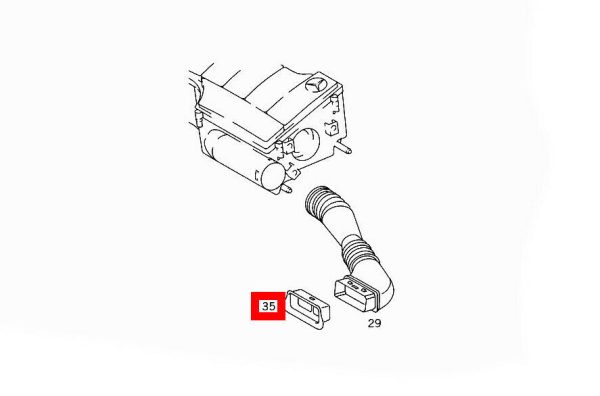 NEW GENUINE MERCEDES BENZ A CLASS W168 PETROL AIR INTAKE HOSE FITTING SCOOP A1660940310 - Image 2