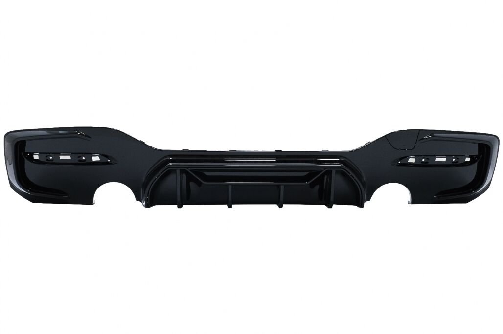 Rear Bumper Spoiler Valance Diffuser Twin Outlet Single suitable for BMW 1 Series F20 F21 LCI (2015-2019) Piano Black Competition Design - Image 2