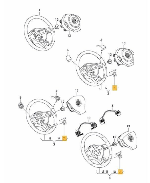 NEW GENUINE VOLKSWAGEN STEERING WHEEL CHROME R LINE CLIP BADGE EMBLEM 1K8419685BPOP - Image 2