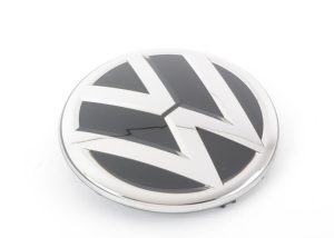 NEW GENUINE VOLKSWAGEN CC PASSAT PHAETON FRONT GRILL BADGE EMBLEM CHROME BLACK 3D0853601FJZA