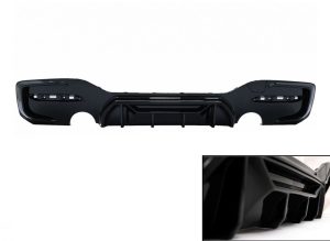 Front Bumper Lip Spoiler suitable for BMW 1 Series F20 F21 LCI (2015-2019) with Rear Bumper Spoiler Valance Diffuser and Side Skirts Extensions Hatchback M Sport Piano Black