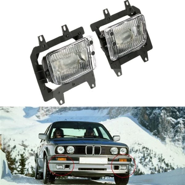 Clear Fog Lights For BMW 3 Series E30 87-93 Facelift - Image 2