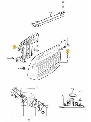 NEW GENUINE PORSCHE CAYENNE 2007-2010 REAR TAIL LIGHT BULK HOLDER RIGHT O/S 95563144000 - Image 2