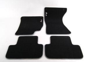 NEW GENUINE AUDI A4 B8 08-16 FRONT & REAR PREMIUM BLACK TEXTILE FLOOR MATS LHD 8K1061270MNO