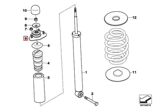 BMW NEW GENUINE X3 SERIES E83 REAR SHOCK MOUNT GUIDE SUPPORT 33503450542 - Image 2