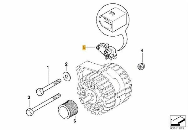 NEW GENUINE BMW E60 E61 E63 E64 E65 E66 E83 VOLTAGE REGULATOR 12318510092 - Image 2