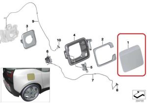 BMW NEW GENUINE I3 I01 SERIES CHARGING SOCKET COVER PRIMED 51177376190