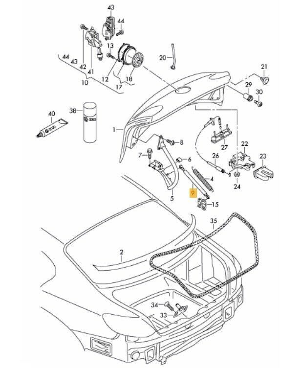 NEW GENUINE VW PASSAT CC 09-16 GAS FILLED REAR TRUNK SUSPENSION STRUT LEFT N/S 3C8827550 - Image 2