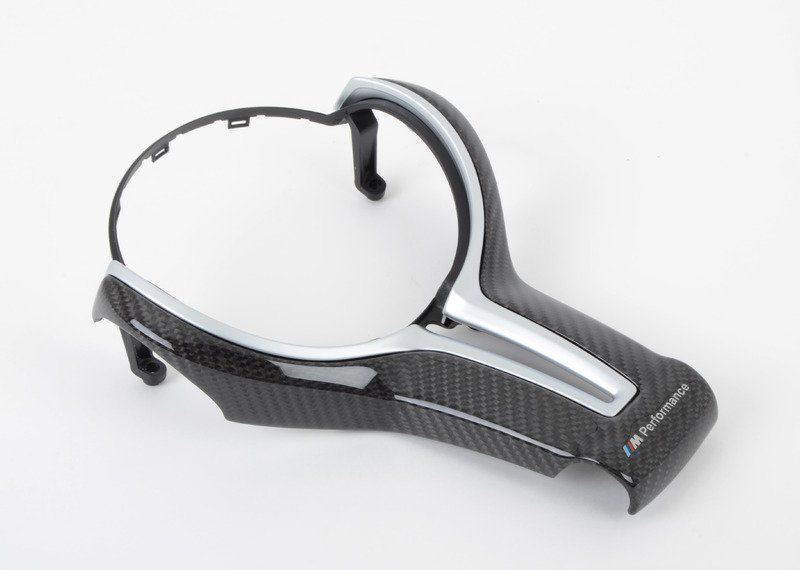 BMW OEM F87 F80 F83 F10 F12 F06 M PERFORMANCE STEERING WHEEL CARBON TRIM COVER 32302345203
