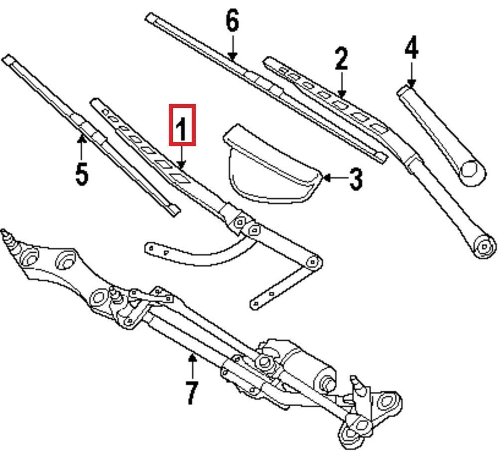 NEW GENUINE BMW E60 E61 E63 E64 FRONT WINDSHIELD WIPER ARM 61619449958 - Image 2