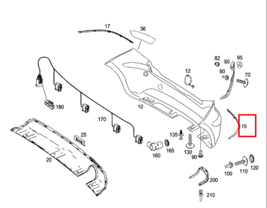 NEW GENUINE MERCEDES BENZ MB B CLASS W245 FACELIFT REAR BUMPER CHROME TRIM LEFT A1698851921 - Image 4