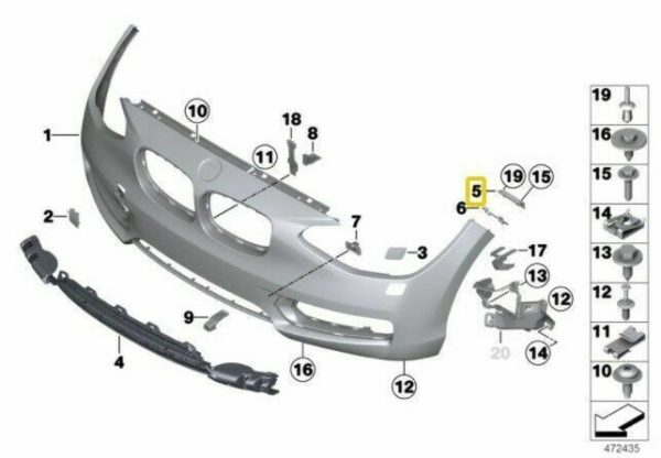 FOR NEW GENUINE BMW 1 2 SERIES FRONT SUPPORT SIDE PANEL RIGHT - Image 2