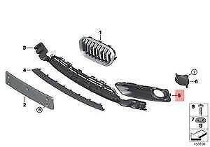 BMW NEW 1 SERIES F20 F21 FRONT BASIS BUMPER LOWER CLOSED FOG GRILLE RIGHT SIDE 51117371666 - Image 2