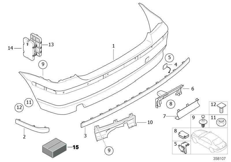 BMW NEW GENUINE 3 E46 COMPACT 00-06 REAR BUMPER TOW HOOK EYE COVER 51127030893 - Image 2
