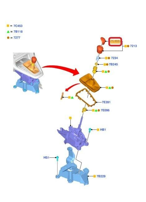 NEW GENUINE FORD FOCUS MK3 6 SPEED MANUAL GEAR KNOB INSERT COVER TRIM 1875411 - Image 2