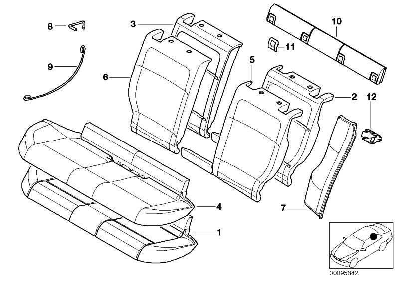 BMW NEW GENUINE 3 E46 TOURING 98-05 REAR SEAT GREY ISOFIX MOUNT COVER 52207008491 - Image 2
