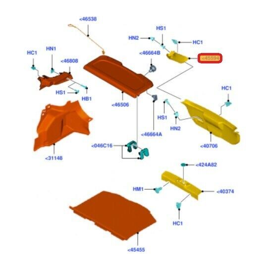 NEW GENUINE FORD FIESTA 2008-2012 REAR TRUNK PARCEL SHELF BOOT TRIM LEFT N/S 1681548 - Image 2