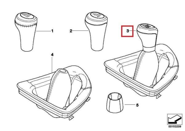 BMW NEW E81 E82 E87 E88 GENUINE MANUAL SPORT SHIFT GEAR KNOB 6 SPEED LHD 25117595326 - Image 2