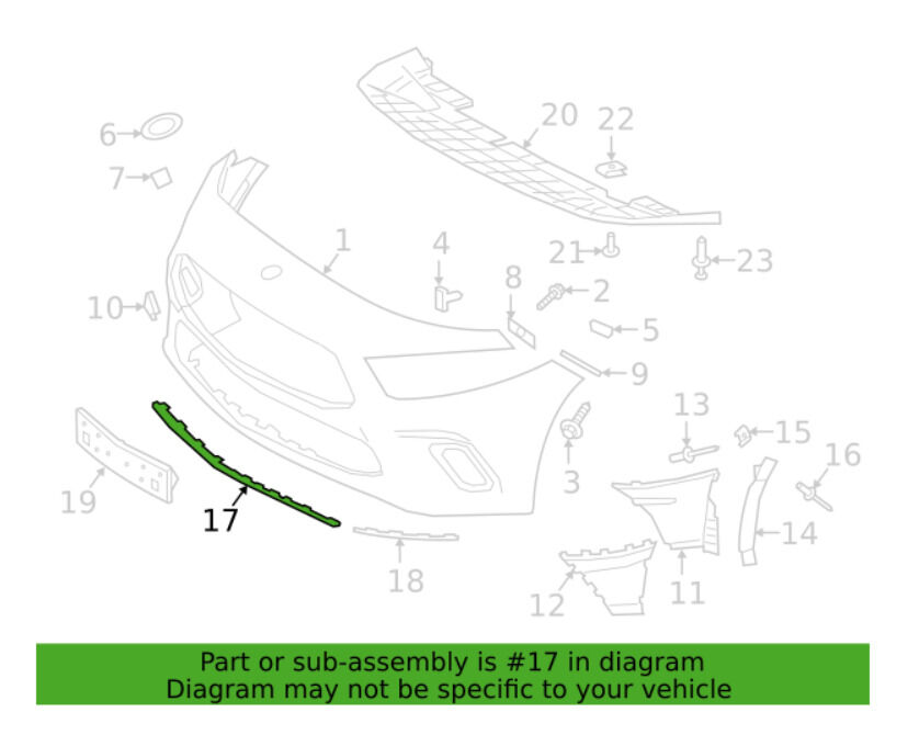 NEW GENUINE MERCEDES BENZ A CLA CLASS FRONT AMG BUMPER LOWER TRIM A1778854202 - Image 3