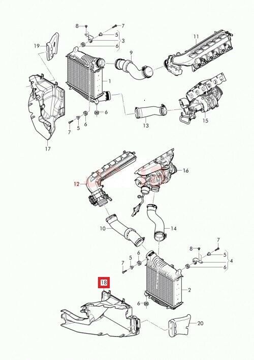 NEW GENUINE BENTLEY BENTAYGA 15-20 FRONT INTERCOOLER AIR DUCT GUIDE 36A117335A - Image 2