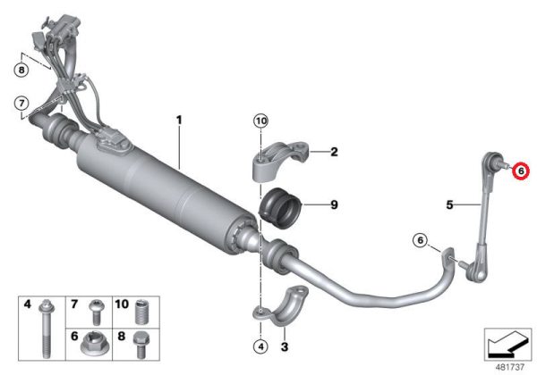 NEW GENUINE BMW 5 6 7 8 SERIES STABILIZER LINK 31306861483 - Image 2