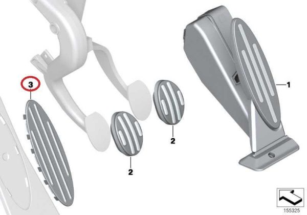 FOR NEW GENUINE MINI COOPER R55 R56 R57 STAINLESS STEEL INLAY FOOT REST - Image 3