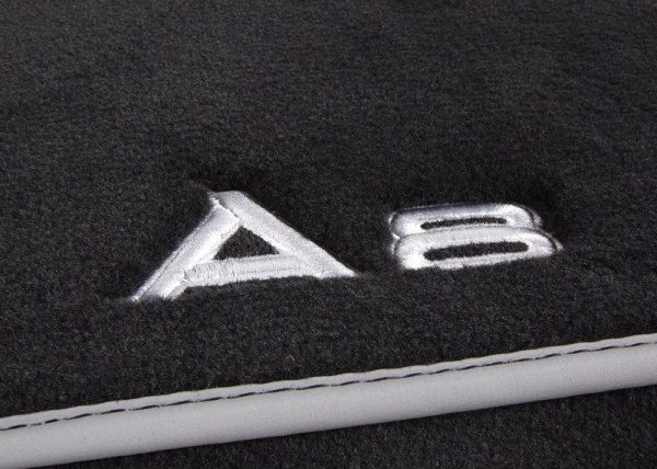 NEW GENUINE AUDI A8 10-17 FRONT PREMIUM BLACK TEXTILE FLOOR MATS LHD 4H1061275MNO - Image 4