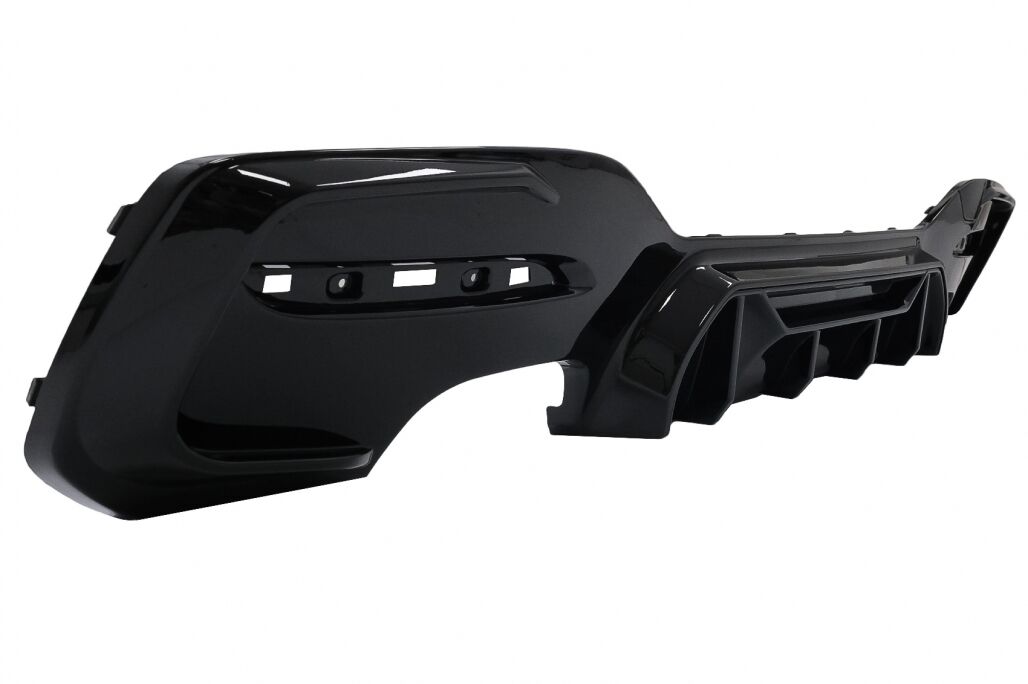 Rear Bumper Spoiler Valance Diffuser Twin Double Outlet suitable for BMW 1 Series F20 F21 LCI (2015-2019) Piano Black Competition Design - Image 4