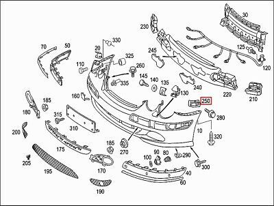 NEW GENUINE MERCEDES BENZ CL S W215 W220 FRONT BUMPER BRACKET MOUNT GUIDE A2208800030 - Image 2