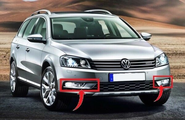 NEW GENUINE VOLKSWAGEN VW PASSAT B7 FRONT CHROME BUMPER GRILLE PAIR SET N/S+O/S - Image 2