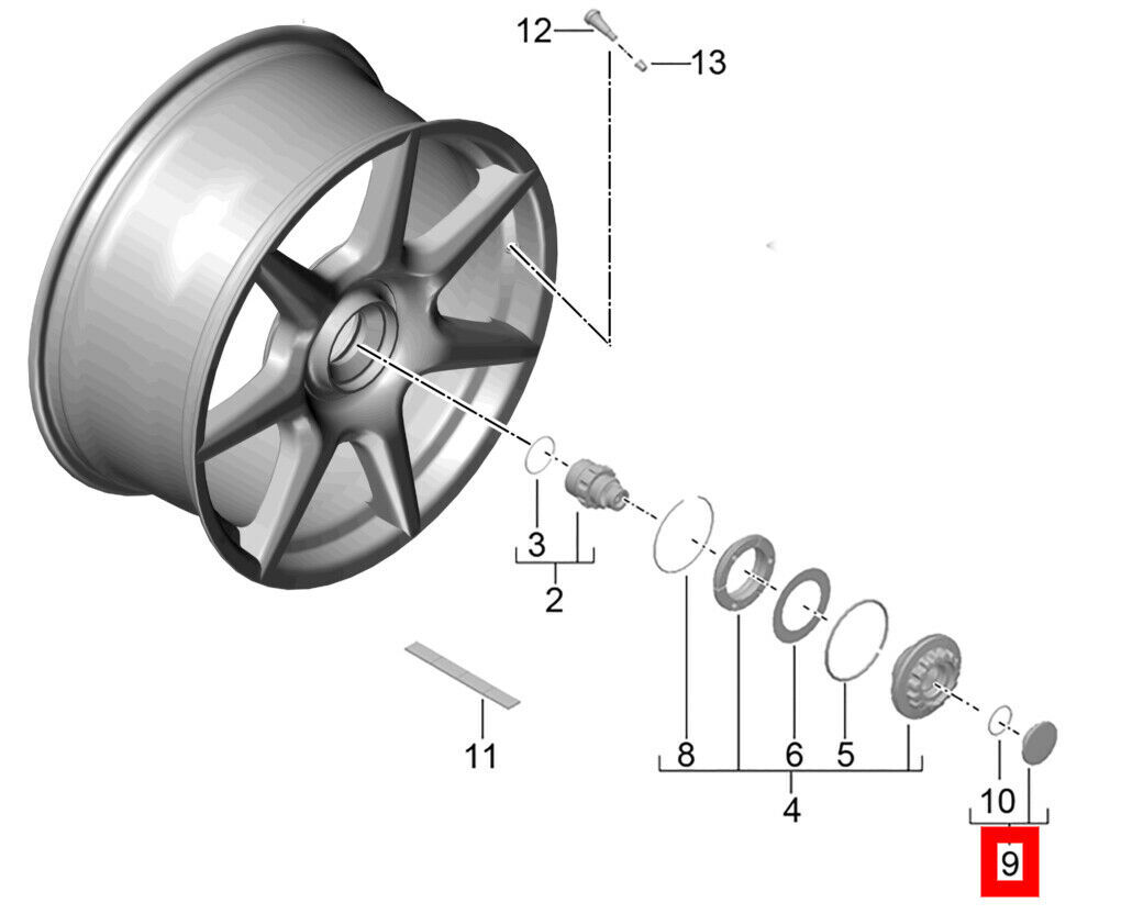 NEW GENUINE PORSCHE CARRERA TURBO 911 WHEEL CENTER CAP LOGO 1PC 99136120710 - Image 2