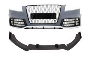 Front Bumper suitable for AUDI A5 8T Pre Facelift (2008-2011) with Bumper Add-On Spoiler Lip RS5 Design Real Carbon