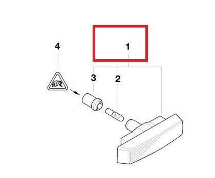 BMW NEW GENUINE 5 SERIES E39 AMBER YELLOW FENDER SIDE MARKER 1 PCS 63148360589 - Image 2