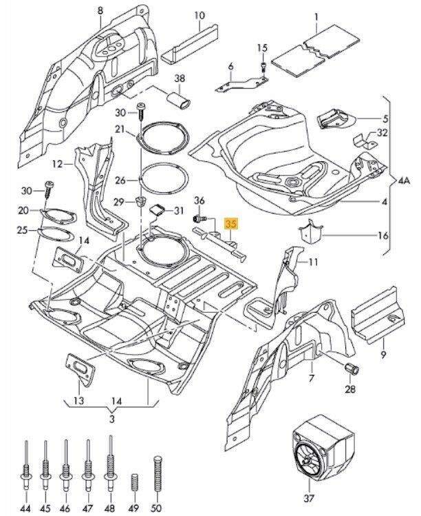 NEW GENUINE AUDI A4 01-05 A6 05-11 REAR SEAT ISOFIX BRACKET LEFT N/S 8E0813545A - Image 2