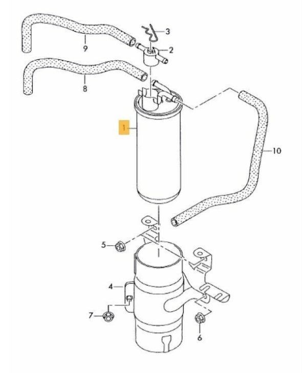 NEW GENUINE AUDI A6 09-11 A6 ALLROAD 07-11 3.0 2.7 DIESEL ENGINE FUEL FILTER 4F0127401H - Image 2