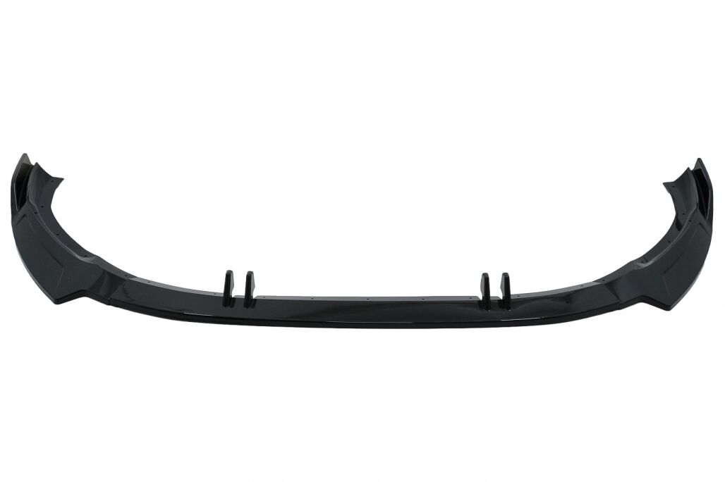 Front Bumper Add-On Spoiler Lip suitable for Audi A4 B9 Second Facelift S-Line (2020-up) Piano Black - Image 2