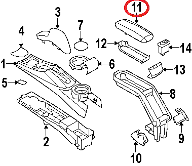 NEW GENUINE MINI COOPER R50 R52 R53 CENTER CONSOLE ARMREST PAD LEATHER 51166954289 - Image 3
