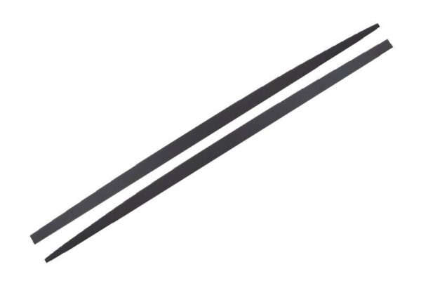 Side Skirts Add-on Lip Extensions with Decals Dark Grey suitable for BMW F10 F11 5 Series (2011-Up) M-Performance Design - Image 2