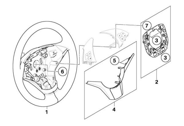 BMW GENUINE NEW 5 6 SERIES E60 E61 E63 E64 CHROME SPORT STEERING WHEEL TRIM 32346776659 - Image 3