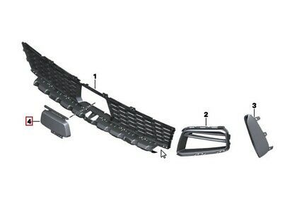 NEW GENUINE BMW 1 SERIES F40 M SPORT FRONT CENTER BUMPER GRILLE COVER ACC  51118496371 - Image 2