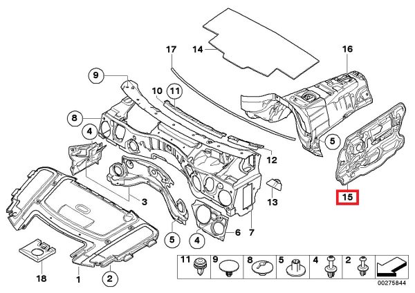 BMW NEW GENUINE 3 SER E90 E91 DOOR PANEL SOUND INSULATION FOAM FRONT LEFT N/S 51487204349 - Image 2
