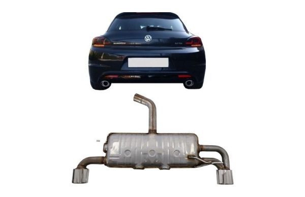 Exhaust System Double Outlet Single Exhaust Pipes suitable for VW Scirocco (2008-up) R Design - Image 8