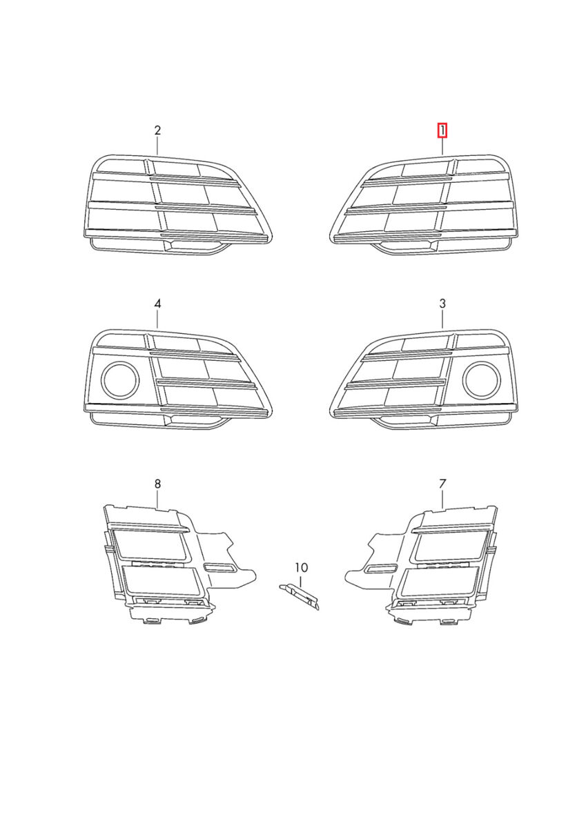NEW GENUINE AUDI Q5 S-LINE FRONT BUMPER LOWER GRILL COVER LEFT N/S 80A807679HRU6 - Image 2