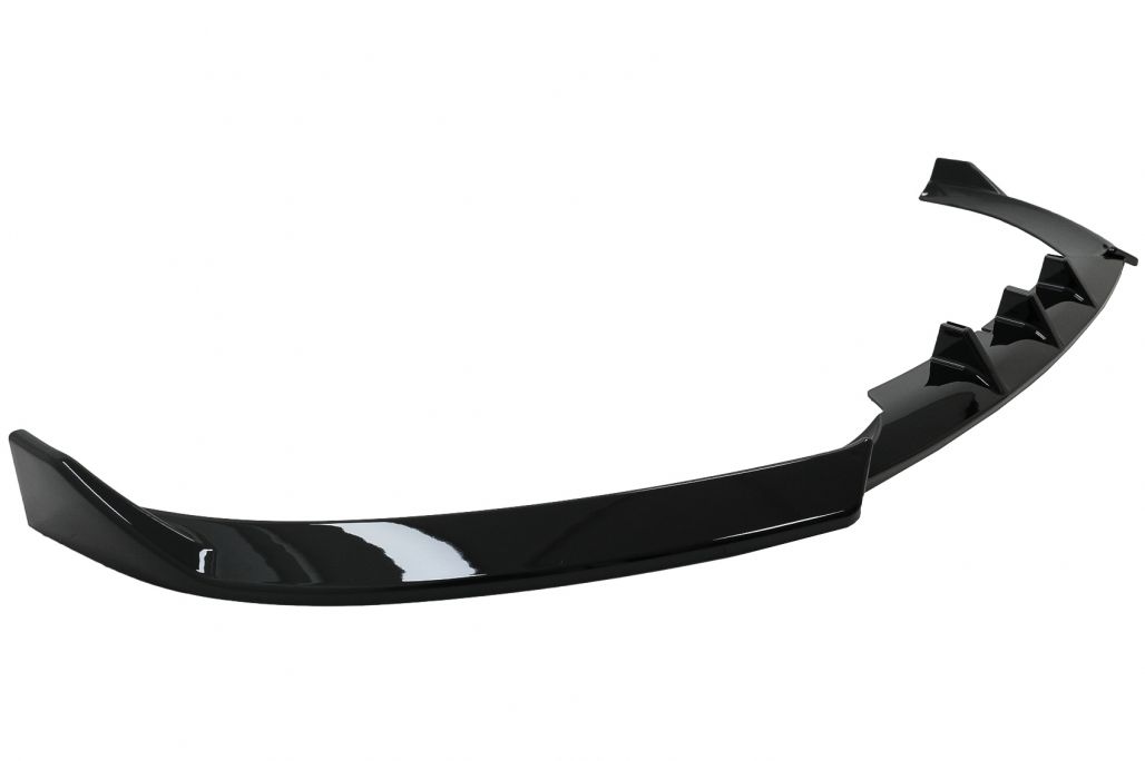 Front Bumper Add-On Spoiler Lip suitable for Audi A4 B8 (2007-2012) Sedan Avant Piano Black - Image 4