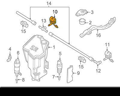 BMW NEW GENUINE 3 SERIES E46 RIGHT HEATED WINDSCREEN WASHER NOZZLE JET 61668374366 - Image 2