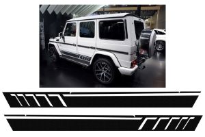 Side Decals Sticker Vinyl Black suitable for MERCEDES G-class W463 (1989-2017) Black Pearl A-Design