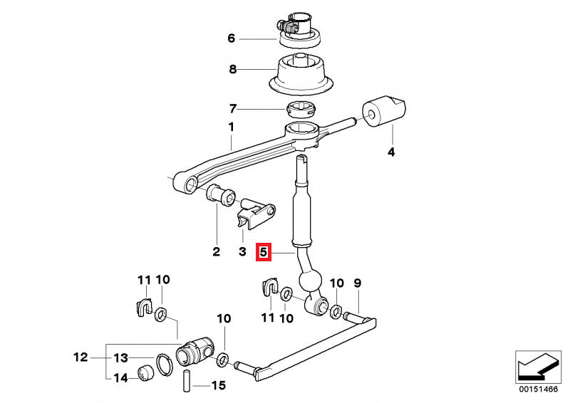 NEW GENUINE BMW 3 SERIES E36 SHIFT LEVER FOR MANUAL TRANSMISSION 25117527247 - Image 2
