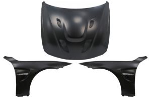 Hood Bonnet with Front Fenders Black Chrome suitable for BMW 4 Series F32 F33 F36 (2011-2019) M4 GTS Look