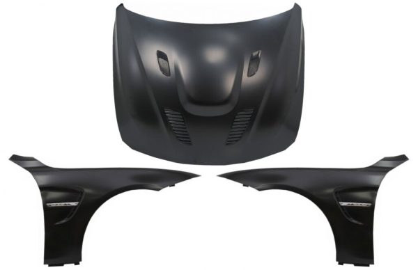 Hood Bonnet with Front Fenders Black Chrome suitable for BMW 4 Series F32 F33 F36 (2011-2019) M4 GTS Look