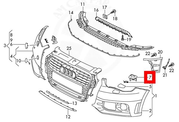 AUDI GENUINE A1 10-18 FRONT HEADLIGHT WASHER COVER HINGE BRACKET RIGHT O/S 8X0807564A - Image 2